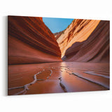 Coyote Buttes Canyon Wall Art - Arizona Desert Stream in Red Rock Valley