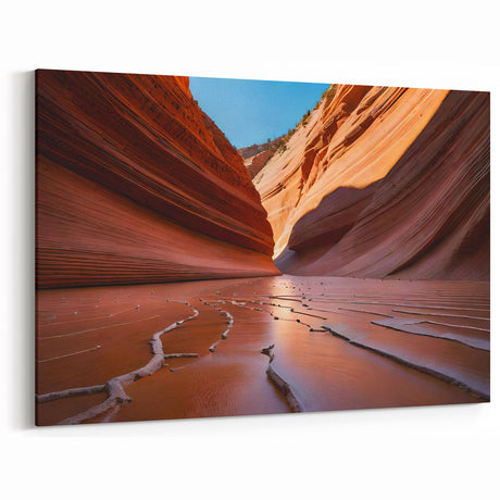 Coyote Buttes Canyon Wall Art - Arizona Desert Stream in Red Rock Valley