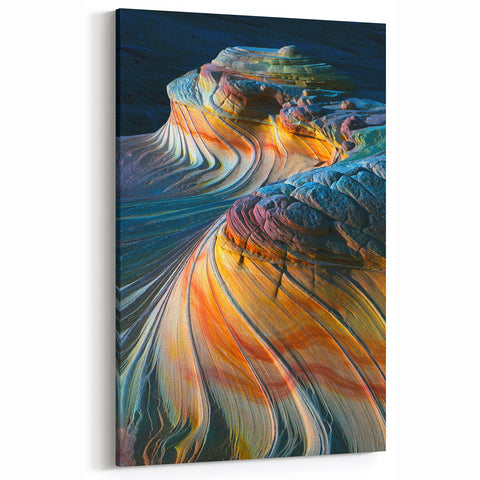 Multicolor Arizona Desert Rock Formations - Vibrant Coyote Buttes Wall Art