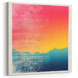 Abstract Tahiti Sunset Canvas - Modern Polynesian Art