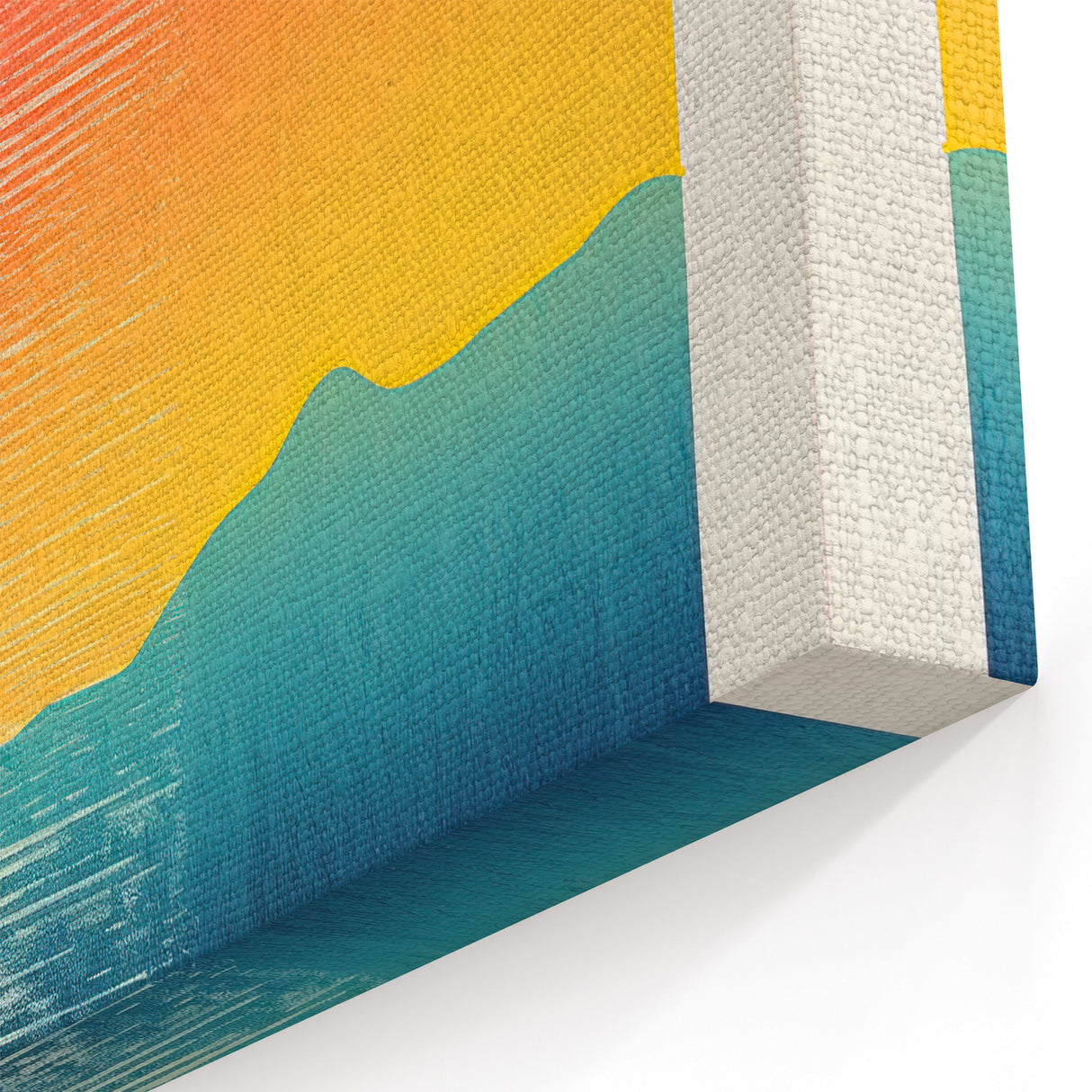 Abstract Tahiti Sunset Canvas - Modern Polynesian Art