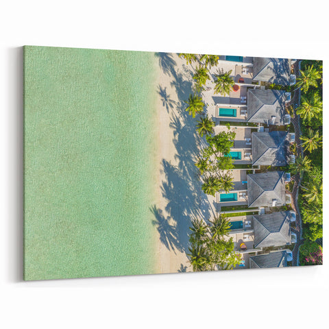 Tropical Beachfront Retreat Canvas - Polynesia Art