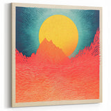 Vibrant Tahiti Mountain Sunset Canvas - Polynesian Art