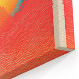 Vibrant Tahiti Mountain Sunset Canvas - Polynesian Art