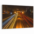 Night City Lights Oman Wall Art – Vibrant Arabian Peninsula Urban Print