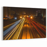 Night City Lights Oman Wall Art – Vibrant Arabian Peninsula Urban Print