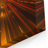 Night City Lights Oman Wall Art – Vibrant Arabian Peninsula Urban Print