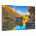 Abandoned Boat in Omani Fjord Wall Art – Scenic Arabian Peninsula Print