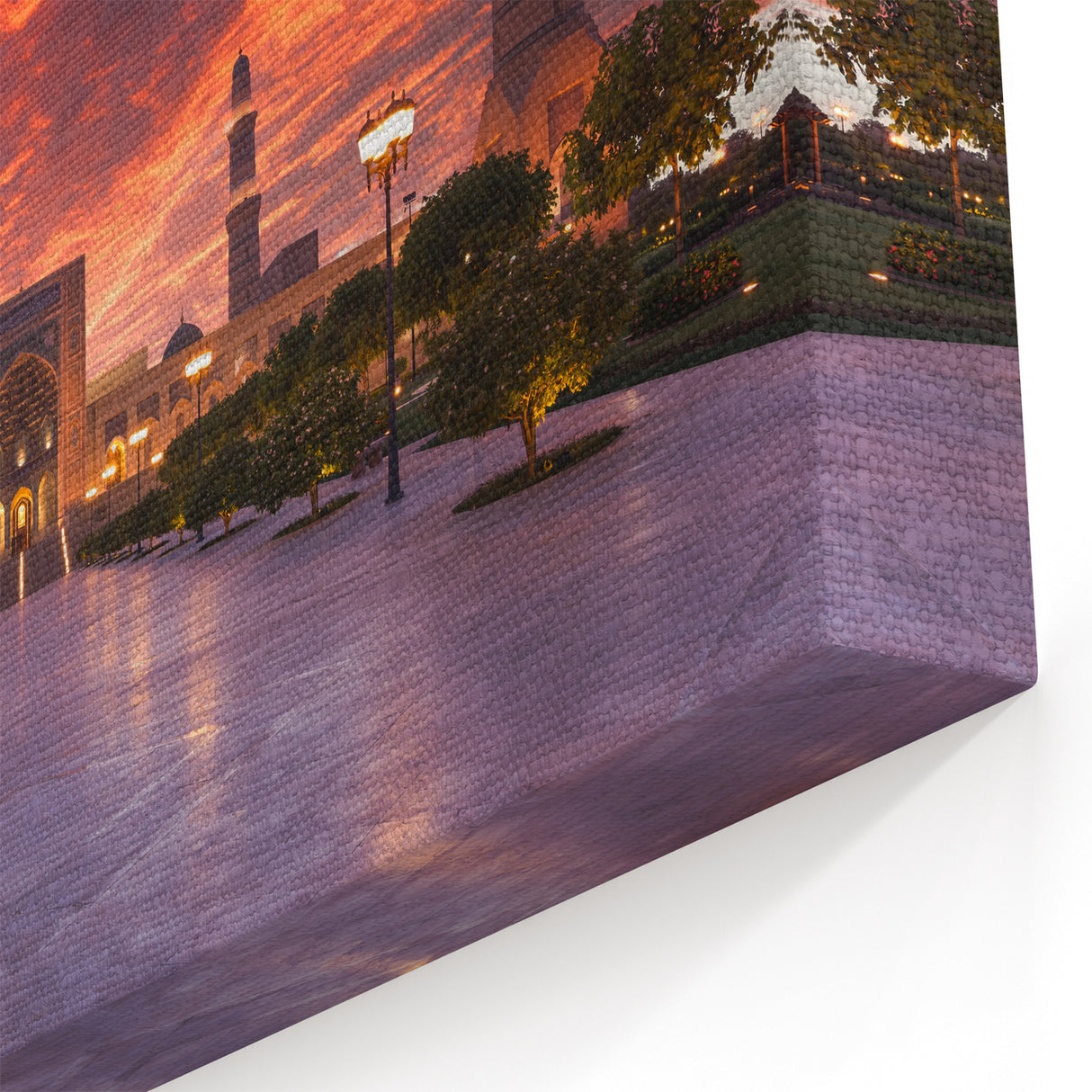 Grand Mosque at Sunset Oman Wall Art – Majestic Middle Eastern Print