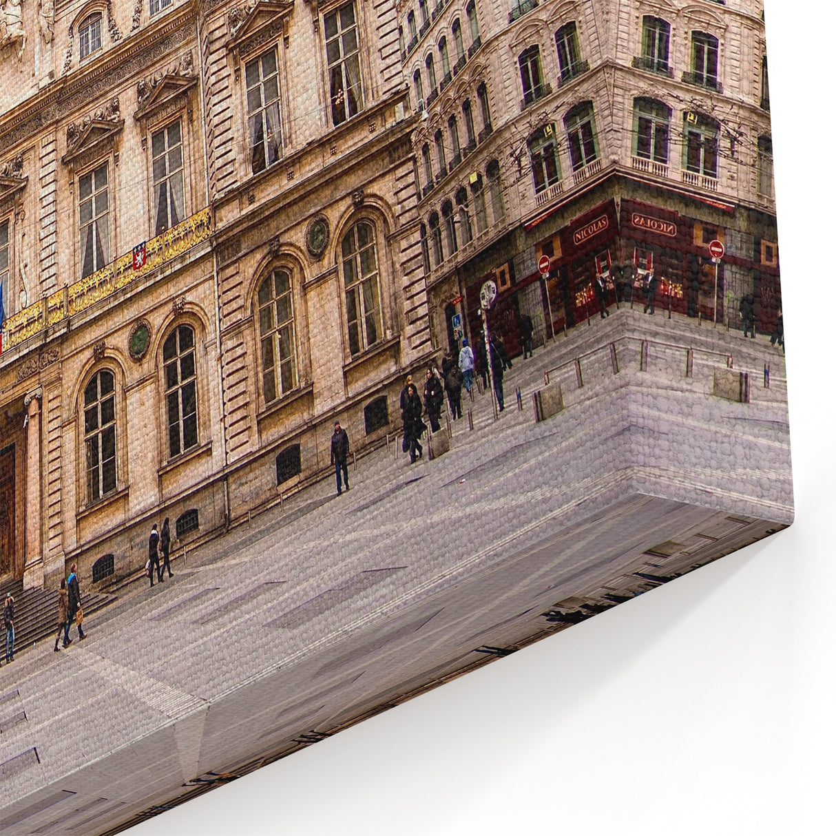 Lyon Wall Art - Historic Hôtel de Ville Cityscape in Scenic French Style