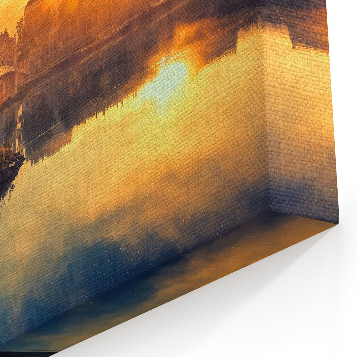 Lyon Cityscape Print - Scenic Sunset Over Rhône River Bridge Art