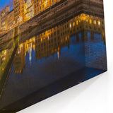 Lyon Skyline Painting - Nighttime Cityscape Over the Saône River