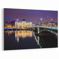 Lyon Wall Art - Illuminated Night View of Bridge and City Landmarks