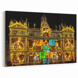 Lyon Wall Art - Illuminated Festival of Lights Display on Historic Hôtel de Ville