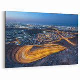 Stunning Cityscape Oman Wall Art – Nighttime View Arabian Peninsula Print