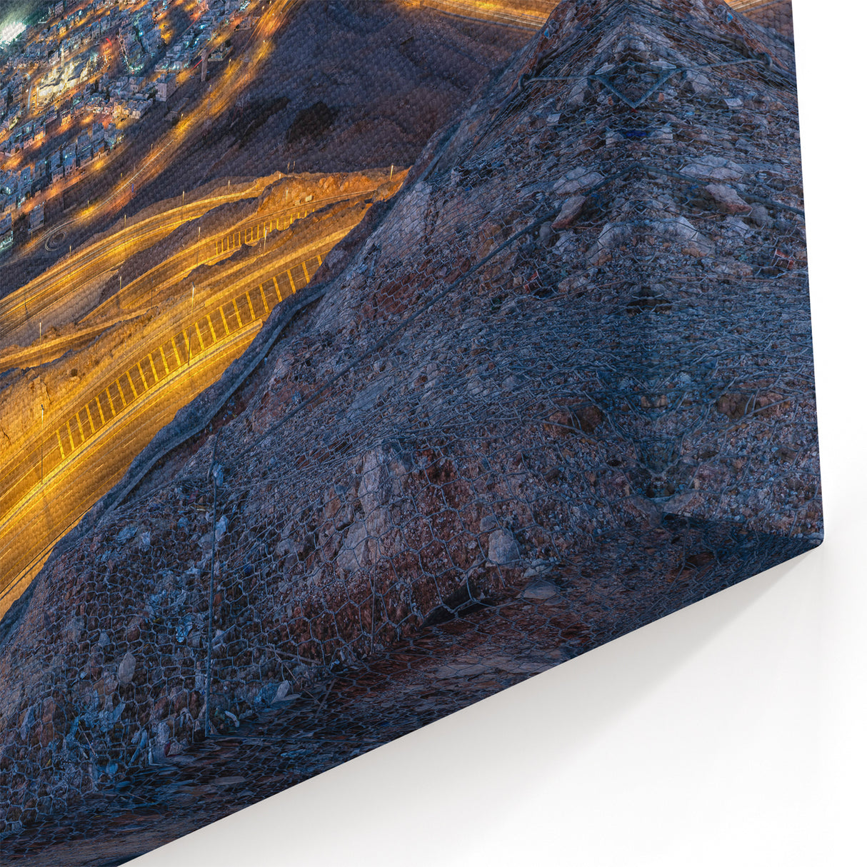 Stunning Cityscape Oman Wall Art – Nighttime View Arabian Peninsula Print