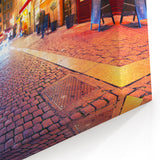 Lyon Cityscape Print – Vibrant Night Scene of Lyon’s Historic Streets