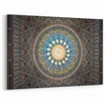 Intricate Islamic Dome Ceiling Wall Art – Oman Mosque Interior Canvas Print