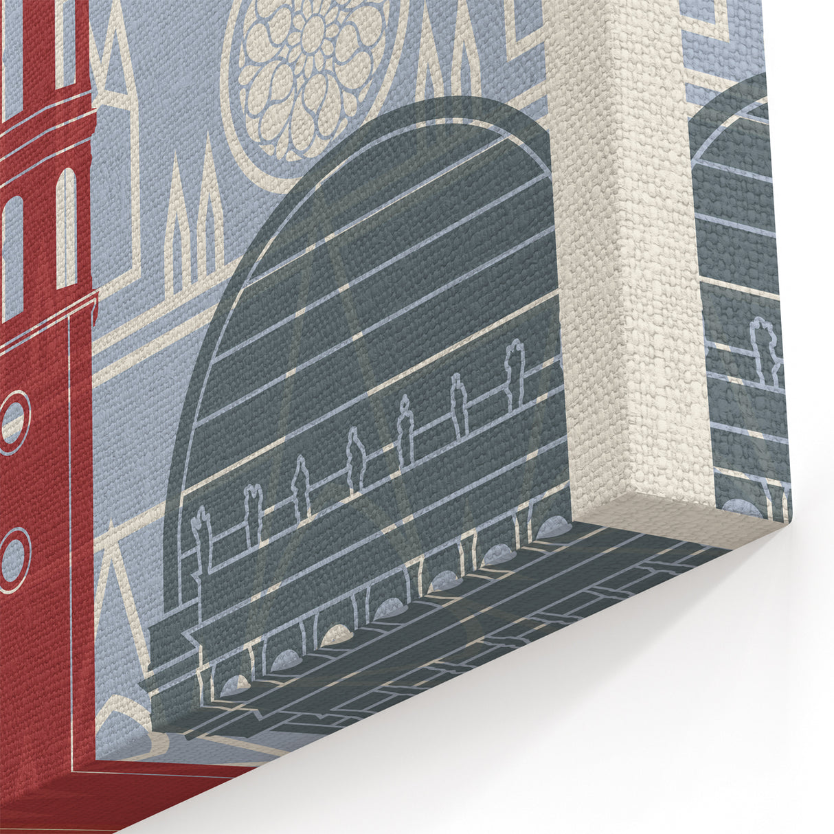 Lyon Wall Art – Modern Architectural Illustration of Lyon’s Landmarks