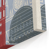 Lyon Wall Art – Modern Architectural Illustration of Lyon’s Landmarks
