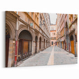 Lyon Wall Art – Historic Street View of Old Lyon’s Charming Architecture