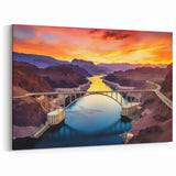 Arizona Sunset Landscape with Scenic Bridge - Glen Canyon Wall Art