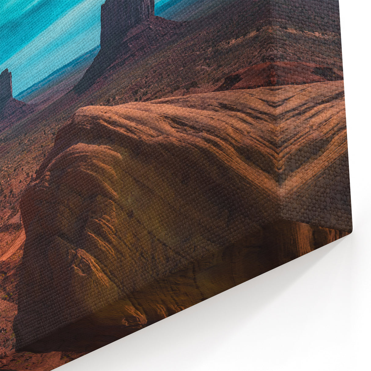 Southwest Nightscape Art – Monument Valley Desert under Starlit Sky