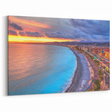 Nice Cityscape Art - Sunset Coastline of Promenade des Anglais