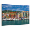 Nice Cityscape Art - Colorful Harbor and Boats in French Riviera