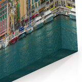 Nice Cityscape Art - Colorful Harbor and Boats in French Riviera