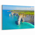 France Scenic Prints - Normandy Coastline Canvas Art for Home Decor