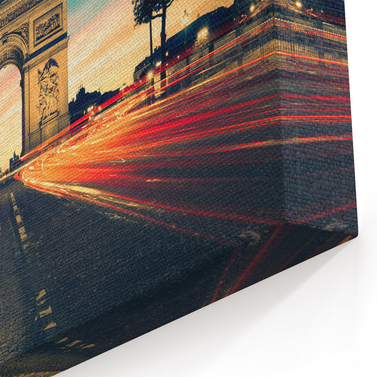 Paris Cityscape - Romantic Paris Wall Art with Arc de Triomphe