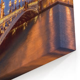 Paris Canvas Prints - Pont Alexandre III Night Scene for French Wall Decor