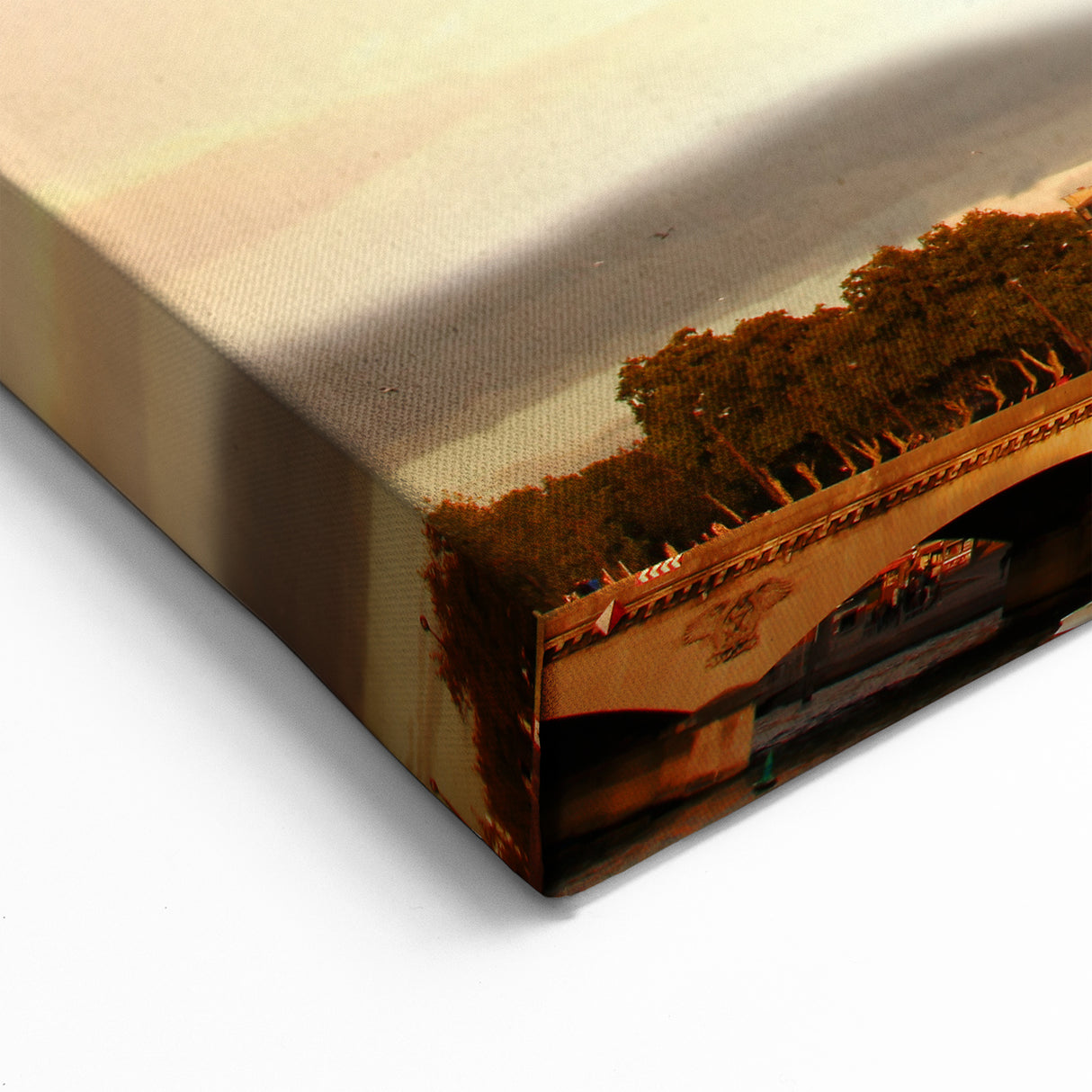 Paris Wall Art - Eiffel Tower with Autumn Leaves Canvas Print