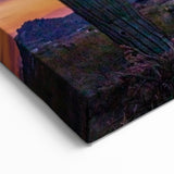 Arizona Desert Landscape Wall Art - Sunset Saguaro Cactus Scenery Print