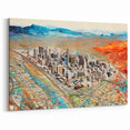 Phoenix Cityscape Art - Abstract Arizona Skyline Wall Art Print