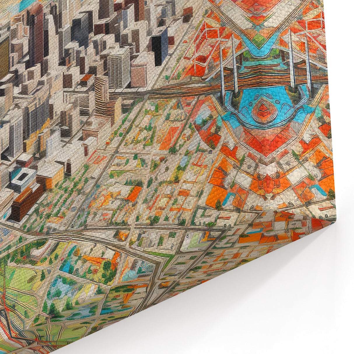 Phoenix Cityscape Art - Abstract Arizona Skyline Wall Art Print