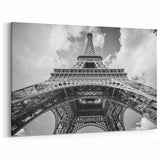 Paris Cityscape - Black and White Eiffel Tower Photography Art