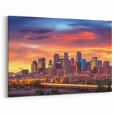 Phoenix Cityscape Wall Art - Stunning Sunset Skyline Arizona Print