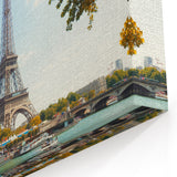 Paris Wall Art - Eiffel Tower with Autumn Leaves River View