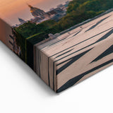 Paris Canvas Prints - Eiffel Tower at Sunset with Vibrant Sky