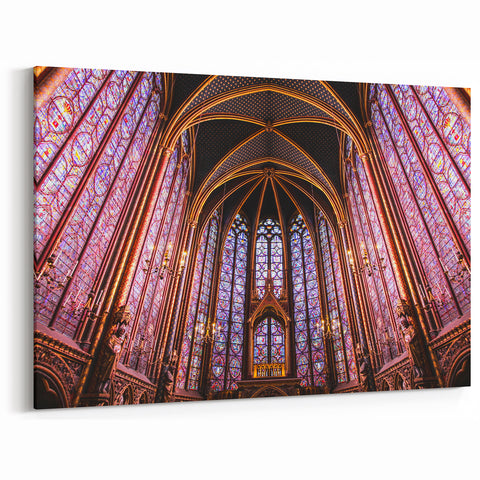 French Wall Decor - Saint-Chapelle Stained Glass Cathedral Art