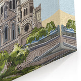 Paris Canvas Prints - Sacré-Cœur Basilica with Sunset Sky Art