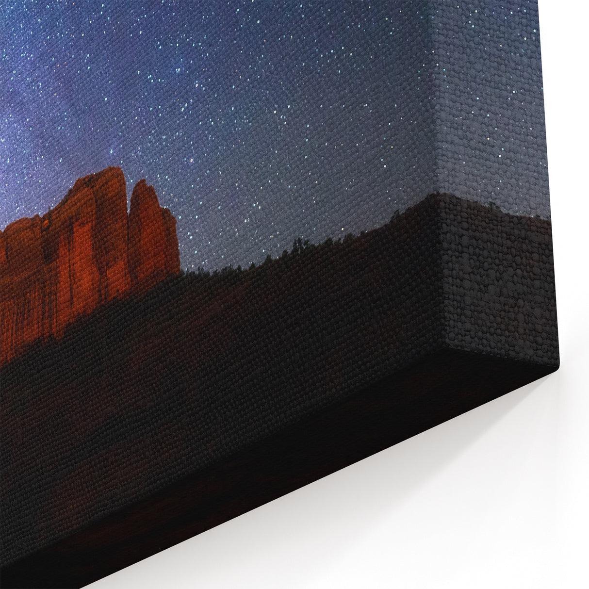 Sedona Canyon Art - Starry Night Sky Over Red Rock Arizona Desert Art
