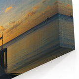 Sunset Pier Canvas Print – Micronesian Landscape Art