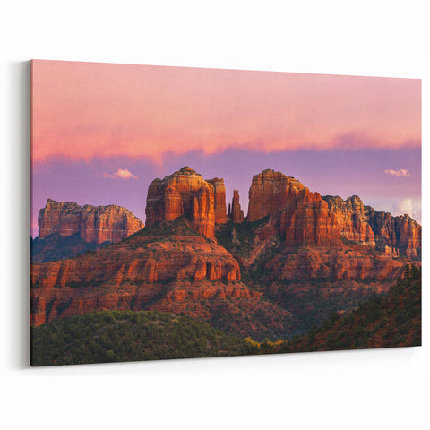 Scenic Sedona Prints - Sunset Over Cathedral Rock Arizona Desert Art