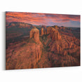 Sedona Landscape Paintings - Aerial View of Red Rocks Arizona Desert Art