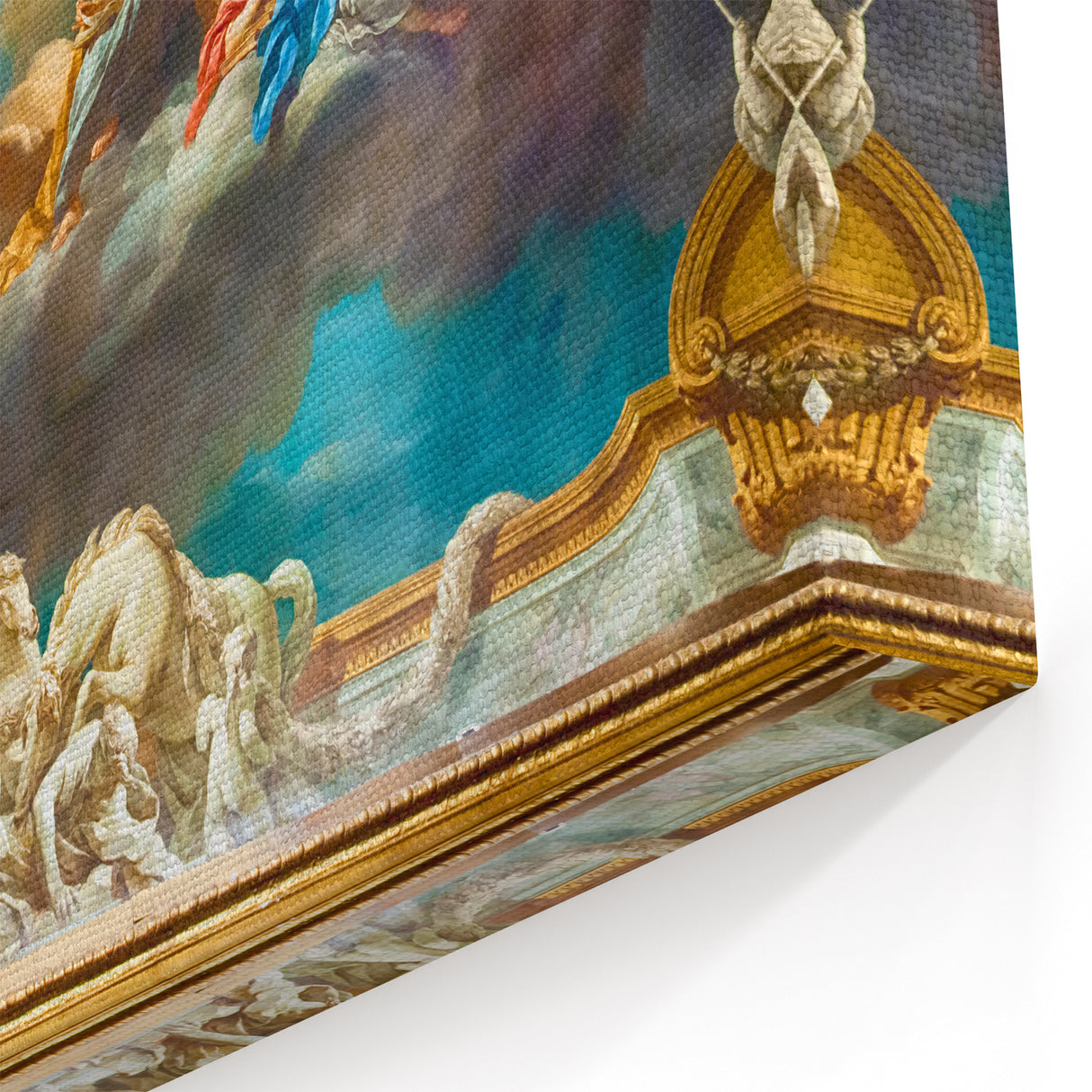 Paris Canvas Prints - French Baroque Ceiling Mural in Vibrant Colors