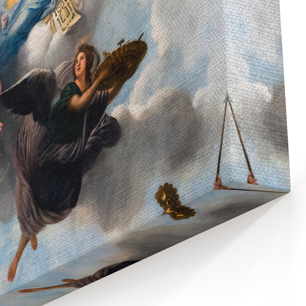 French Wall Decor - Parisian Baroque Ceiling with Cherub Accents