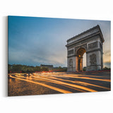 Paris Photography - Arc de Triomphe at Dusk with Light Trails